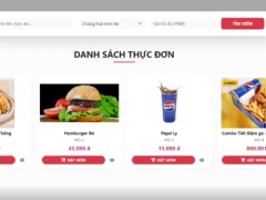 Website đặt đồ ăn nhanh fastfood