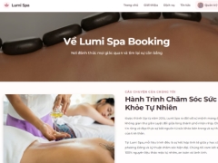 Website đặt lịch spa Lumi Spa