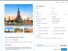 Website đặt tour du lịch cá nhân hóa