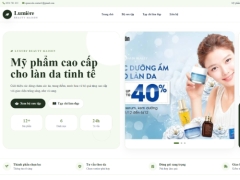 Website giới thiệu mỹ phẩm cao cấp