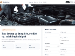 Website hỗ trợ khách hàng đặt lịch bảo dưỡng xe máy