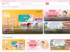 Website shop mẹ và bé giao diện đẹp mới nhất 2026