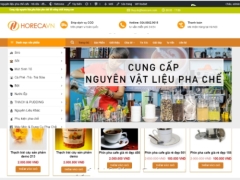 Website thương mại điện tử bán nguyên liệu cà phê, giao diện mobile chuẩn seo