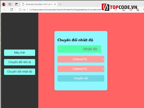 html,calculator,chuyen doi tien te,chuyển đổi nhiệt độ,css,javascript