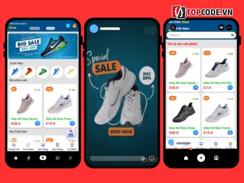 android,App bán hàng,App bán hàng android,App,bán giày,app bán hàng android java