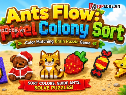 ant flow,pixel flow,colony flow,pixel ant,food hunt