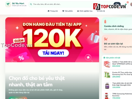 Website bán hàng,Web bán hàng,bán hàng,mẹ và bé