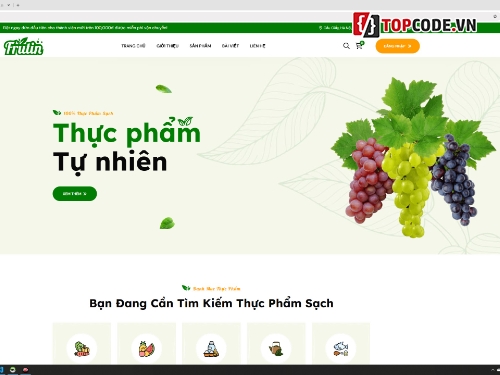 source code website bán thực phẩm sạch,sharecode website bán sản phẩm tự nhiên,website php mysql bán rau củ sạch