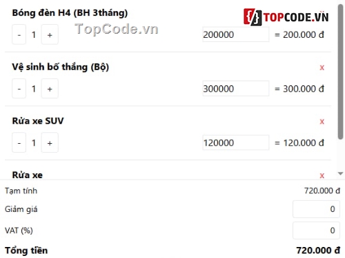 Pos in hóa đơn,Tạo và in hóa đơn nhanh,H óa đơn cho gara