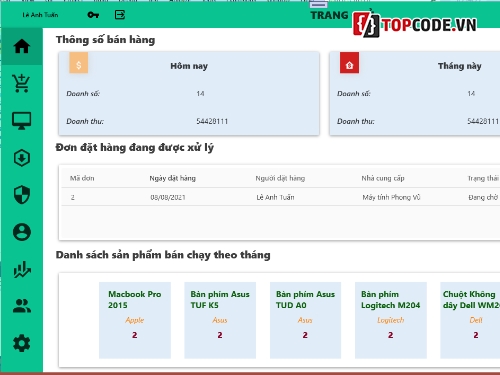 Code quản lý,quản lý cửa hàng,linh kiện điện tử,phần mềm quản lý bán hàng,quản lý bán hàng,báo cáo đồ án