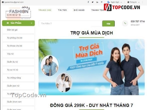 web bán thời trang,code web thời trang,web thời trang online,đồ án website thời trang