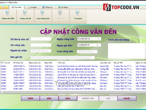 phần mềm quản lý công văn,code phần mềm quản lí,code Visual basic.net,code visual basic