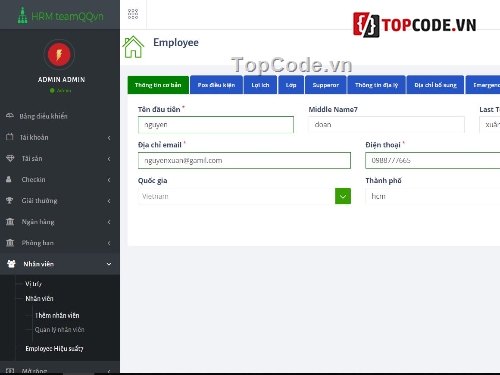 đồ án quản lý nhân sự,quản lý nhân sự,Codeigniter,Code quản lý nhân sự