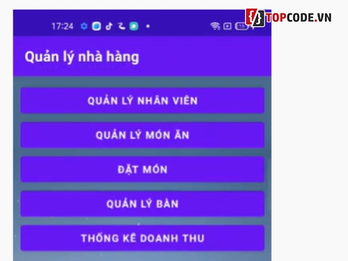 Code quản lý nhà hàng,app quản lý nhà hàng,Java