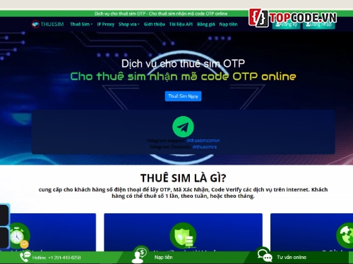 thuê sim,code web thuê sim,cho thuê sim,source web thue sim