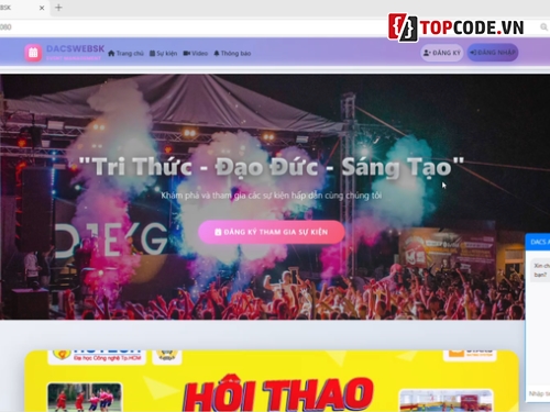 web sự kiện,Hệ thống quản lý sự kiên,Quản lý sự kiện