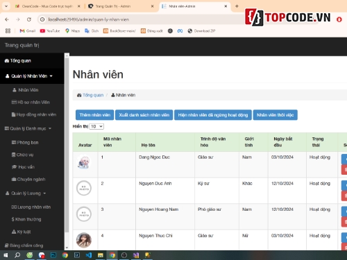 Code quản lý,web công ty,mạng xã hội,quản lý nhân sự,web quản lý nhân sự,web quản lý
