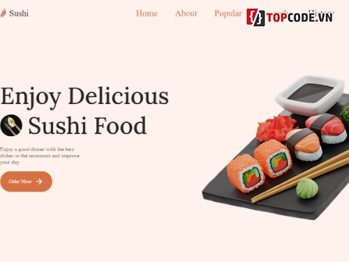 website bán,Code website bán  hàng,sushi,Code web html css js,đồ ăn,website bán hàng Sushi