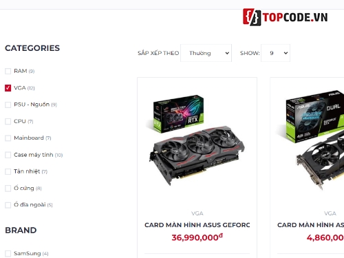 Code bán máy tính,Web bán máy tính,Website bán linh kiện máy tính,Website bán điện tử,Web điện máy,máy tính