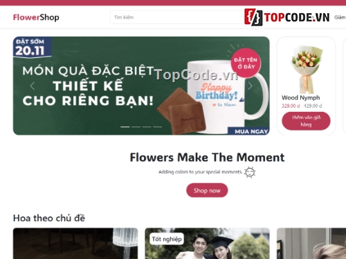 giao diện bán hàng,giao hàng,bán hoa