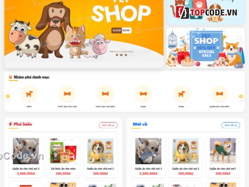 giao diện,giao hàng,petshop