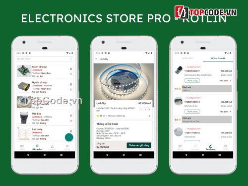 electronics ecommerce android app,code electronic app java,app bán hàng điện tử android