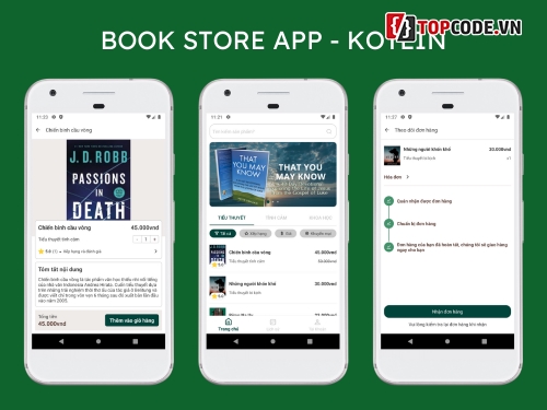 book ecommerce android app,book store android app,source code book store kotlin,ung dung ban sach android studio,bán sách online android,android book store app