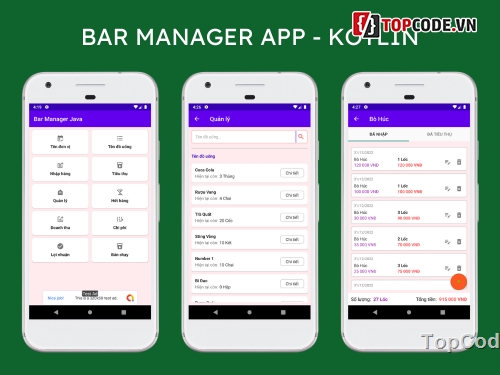 quan ly quan bar android app,android app bar manager,bar manager android source code,quan ly do uong android app,quan ly nha hang android app,manager drink android app