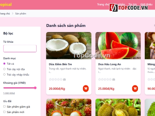 Code web,Code đồ án,Web bán hàng,Code PHP,web bán hoa quả
