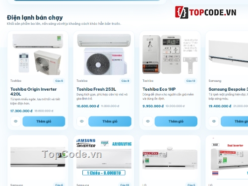 bán website,website bán điều hòa,web bán điều hòa