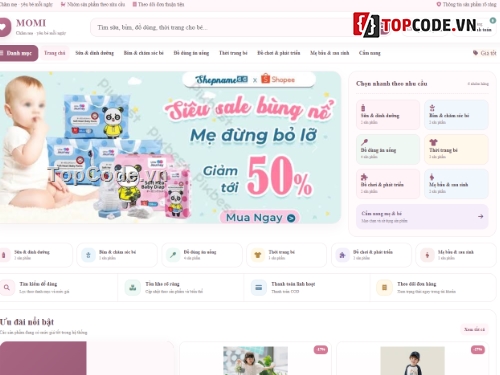 Đồ án,bán website,web mẹ và bé
