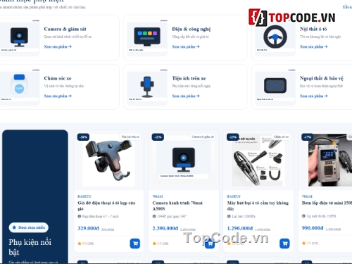 Đồ án,phụ kiện,Website bán phụ kiện ô tô
