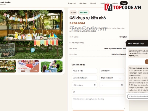 website tư vấn,web studio ảnh,web chụp ảnh