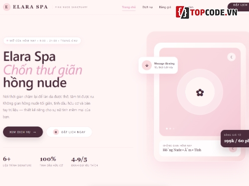 spa,template spa,landing page spa,spa hong,template tham my vien