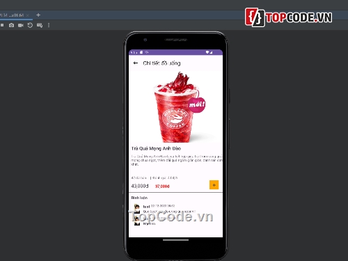 code đồ án android,code đồ án đặt trà sữa bằng android,app đặt trà sữa,code đồ án java android studio
