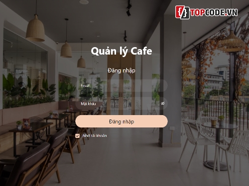 Website quản lý,quản lý quán Cafe,quản lý