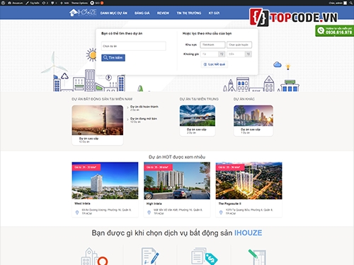 website bất động sản,website đẹp,full code website