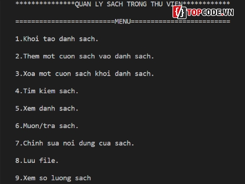 phần mềm thư viện,Full code Quản lý thư viện,danh sách liên kết,Quản lý thư viện bằng C,Đồ án lập trình quản lý thư viện bằng C