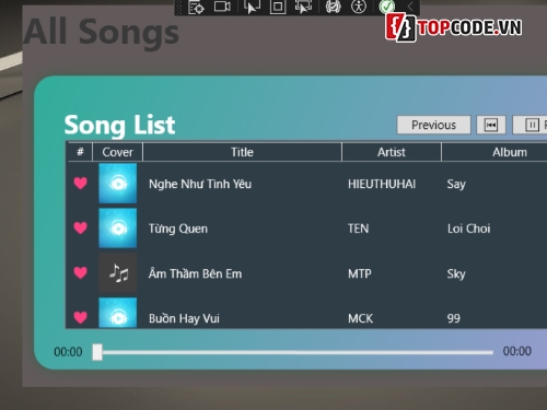 Code nhạc,nghe,WPF C#