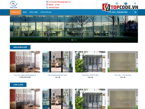 Website bán hàng,Code website bán  hàng,cửa hàng nhôm kính,Nhôm kính,Website bán hàng Nhôm kính