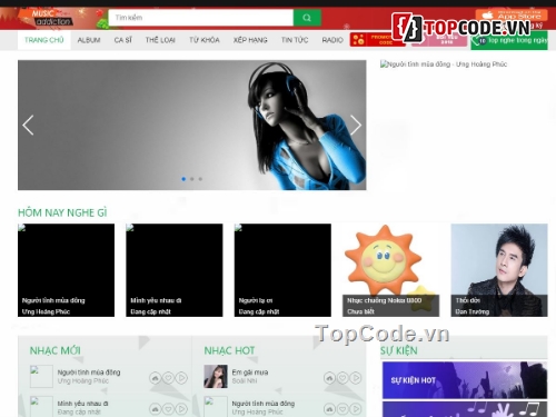 code web nghe nhạc,Web nghe nhạc,website nghe nhạc,Code Web nhạc
