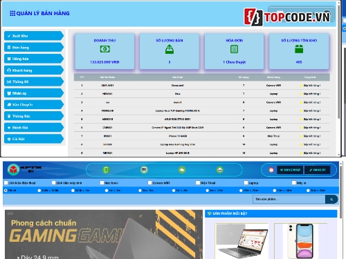 website bán hàng php,Website quản lý Topcode,Topcode Web bán hàng,code Website quản lý bán hàng