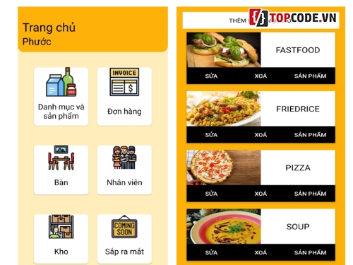 App quản lý nhà hàng,code quản lý android,nhà hàng,nhà hàng android