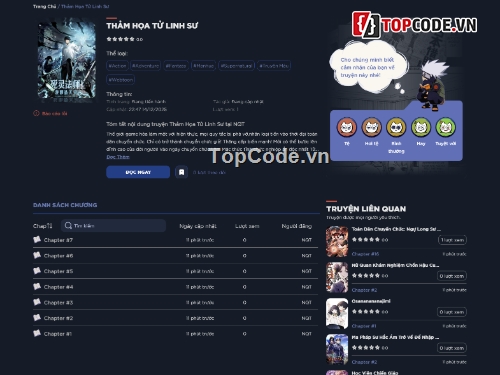 web truyện,code đọc truyện,otruyen,truyện tranh,theme truyện