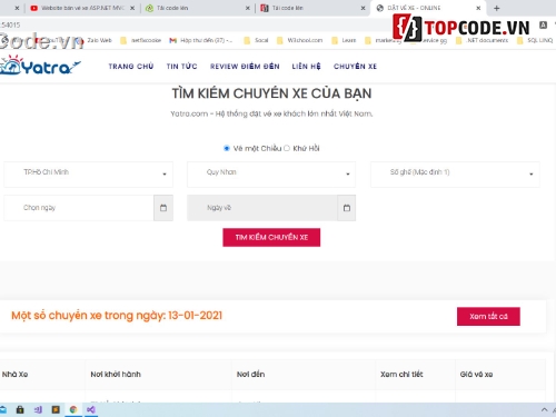 WEB ASP.NET BÁN XE khach,MVC ASP.NET C#,bán vé xe