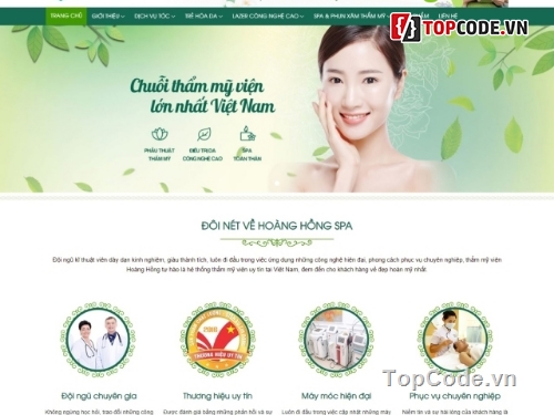 mẫu website thẩm mỹ viện,mẫu website spa,website spa,code website thẩm mỹ viện,web thẩm mỹ viện