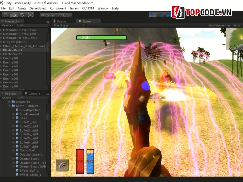 Unity Game,game 3d,source code,Code Quest of Warrior