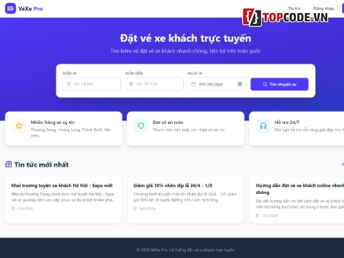 React,SQL,React Vite,Quản Lý và Đặt Vé Xe Khách,React + Node.js + SQL Server