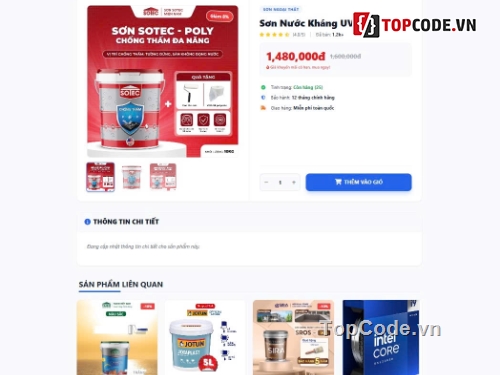 giao diện web,web bán sơn,web app