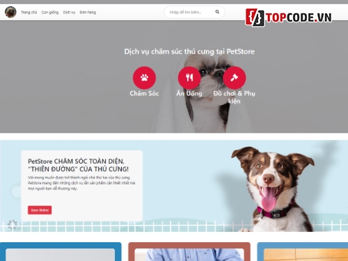 code web,web cửa hàng,Laravel,thú cưng,website bán hàng